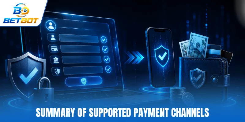 Summary of supported payment channels