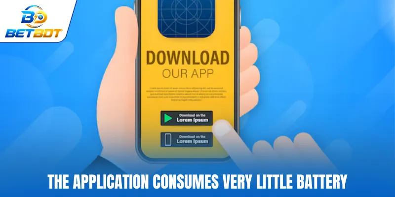 The application consumes very little battery