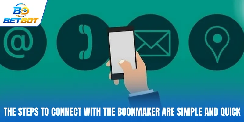 The steps to connect with the bookmaker are simple and quick